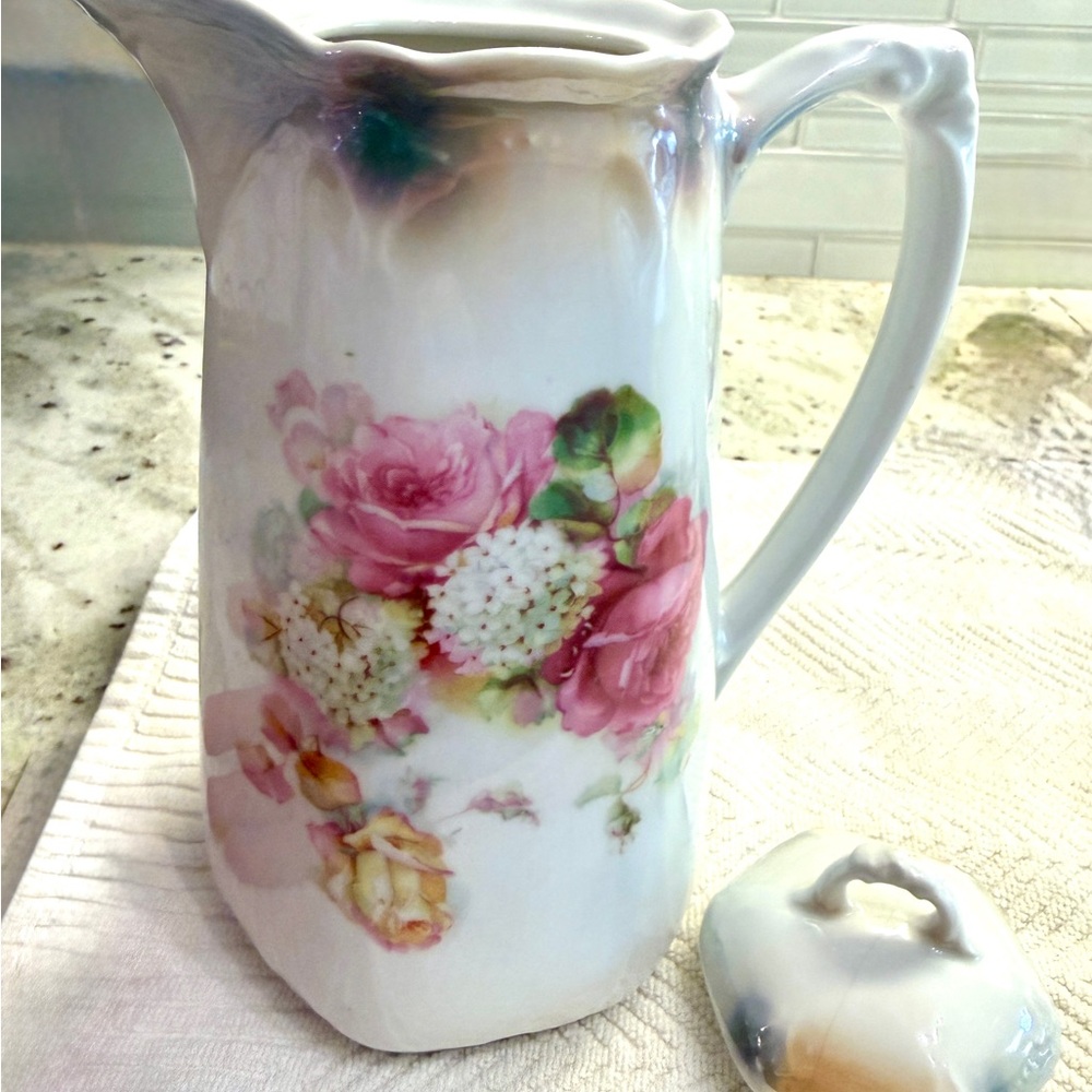 Altenburg China Chocolate Pot with cups and saucers - Picture 7 of 8